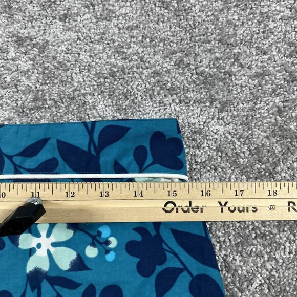 Patagonia Button Out Boardie Swim Skirt Womens 6 Nylon Floral Snap Blue - Picture 8 of 10